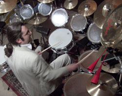 Modern drumset toms setting: today classiclally from high to low pitch, from left to right
