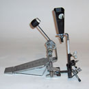 cowbell stand for pedal with beater (bass drum pedal)