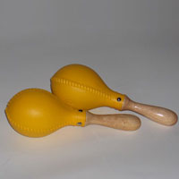 Lp Venezuelan type plastic maracas (cowskin shell imitation)