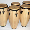 2 congas, 2 tumbas and 1 quinto